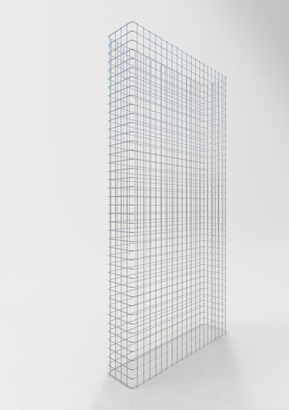 Recinzione in gabbioni lunghezza 102 cm, altezza 160 cm, profondità 22 cm, maglia 5 x 5 cm