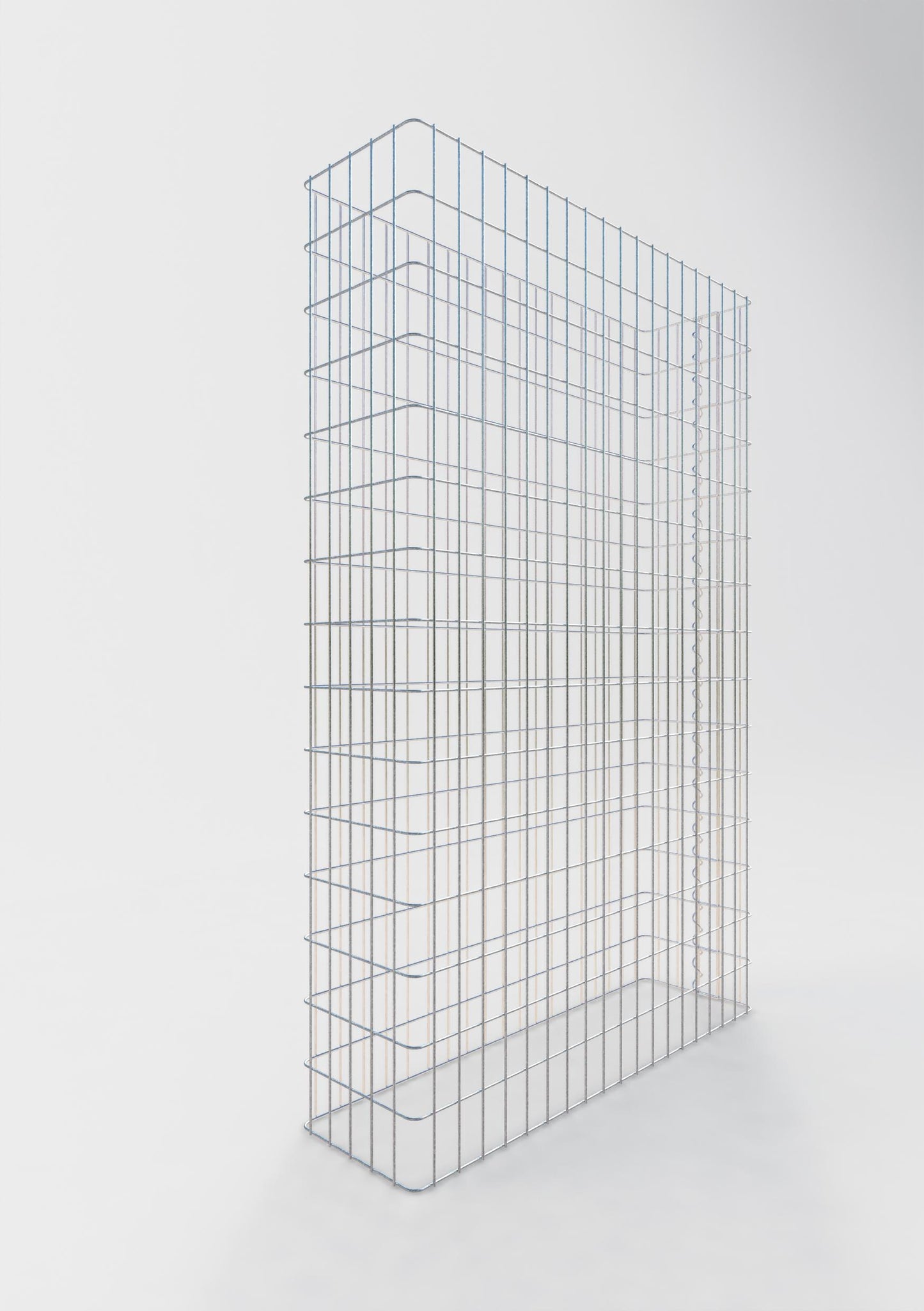 Valla de gaviones longitud 97 cm, altura 160 cm, profundidad 27 cm, malla 5 x 10 cm