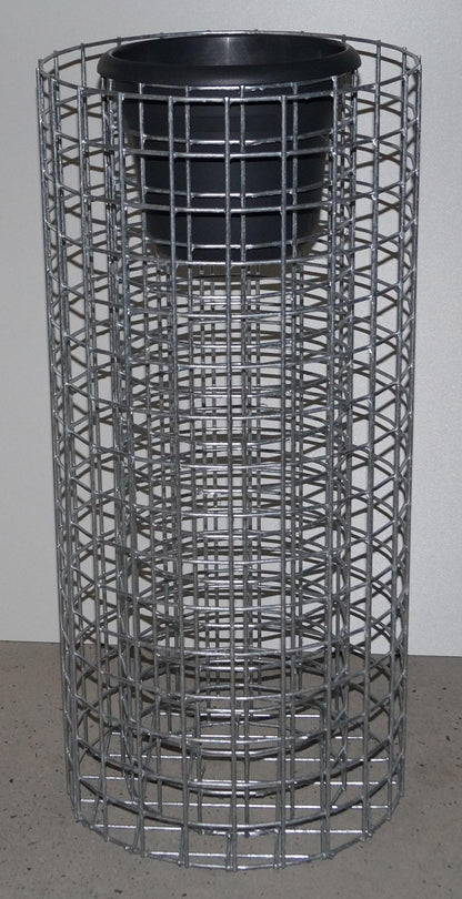 Columna de flores Altura 82 cm redonda, diámetro 37 cm, MW 5 x 5 cm, galvanizada en caliente incl. maceta