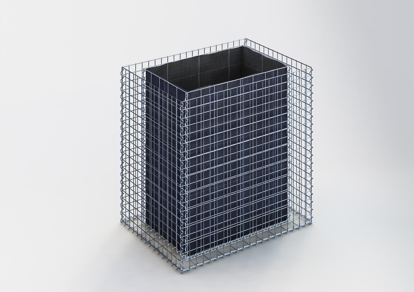 Raised bed square 100 cm x 100 cm x 70 cm (L x H x D), mesh size 5 x 5 cm, wall thickness 10 cm