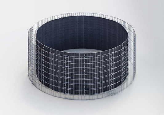 Hochbeet rund, Außendurchmesser 232 cm, Höhe 80 cm, Maschenweite 5 x 10 cm, Wandstärke 15 cm