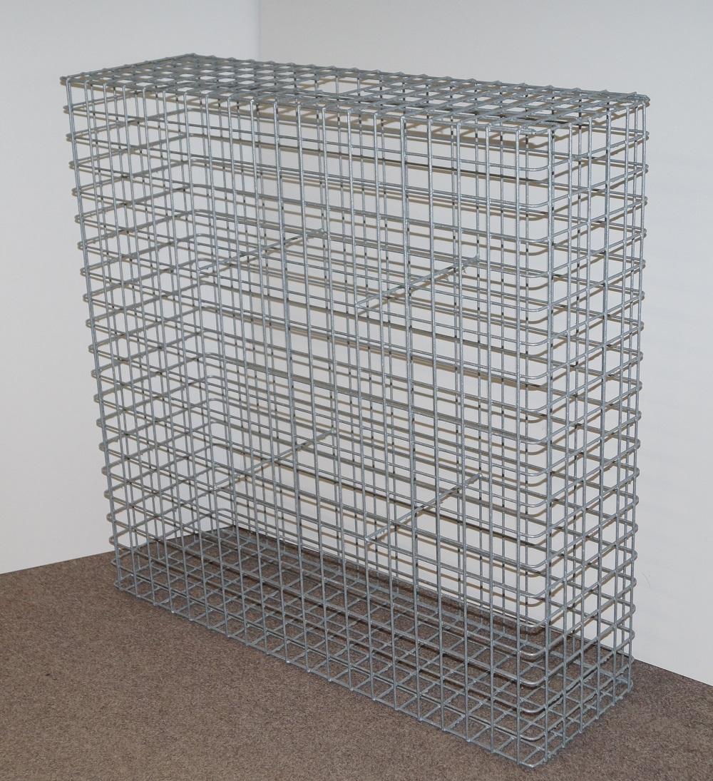 Gabion varmgalvaniseret 102 cm x 102 cm x 32 cm, maskestørrelse 5 cm x 5 cm, fuldsvejset