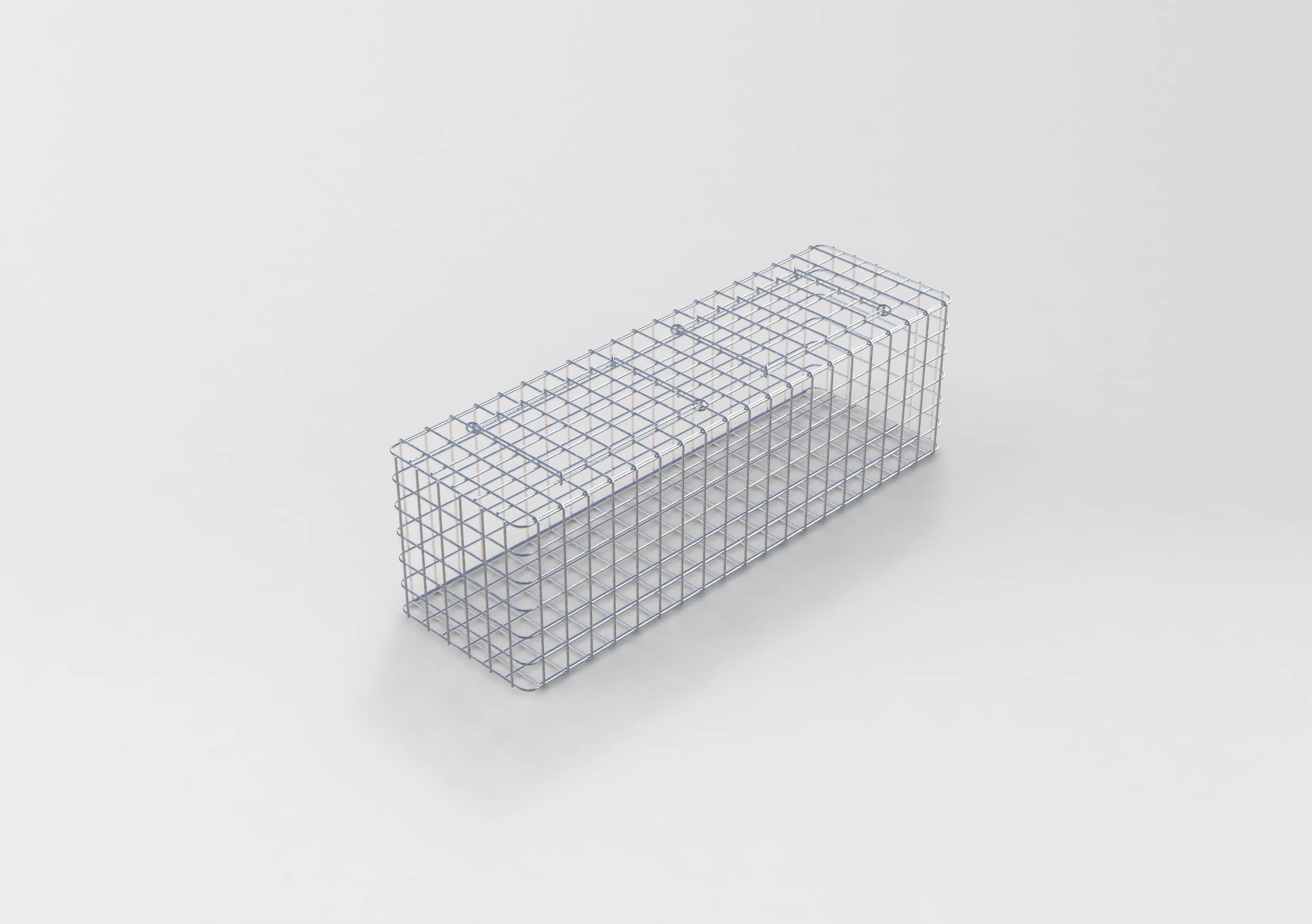 Gabião galvanizado a quente 102 cm x 32 cm x 32 cm, malhagem 5 cm x 5 cm, totalmente soldado