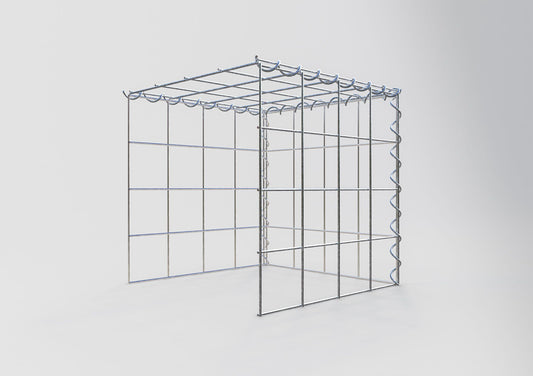 Add-on schanskorf type 4 40 cm x 40 cm x 40 cm (L x H x D), maaswijdte 10 cm x 10 cm, spiraal