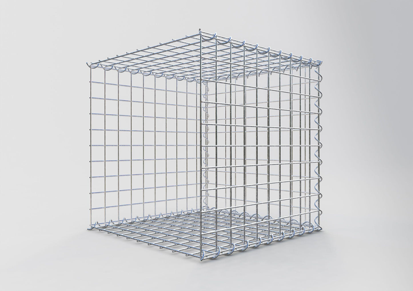 Gabião tipo 2 50 cm x 50 cm x 50 cm (C x A x P), malhagem 5 cm x 5 cm, espiral