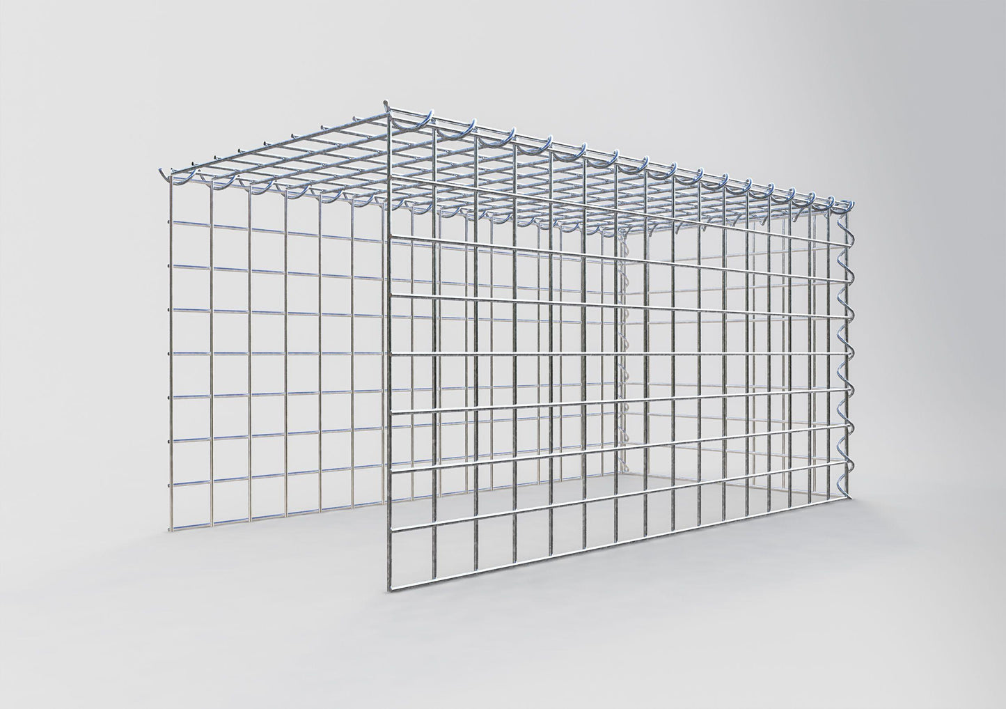 Gabion rapporté type 4 80 cm x 40 cm x 40 cm (L x H x P), mailles 5 cm x 5 cm, spirale