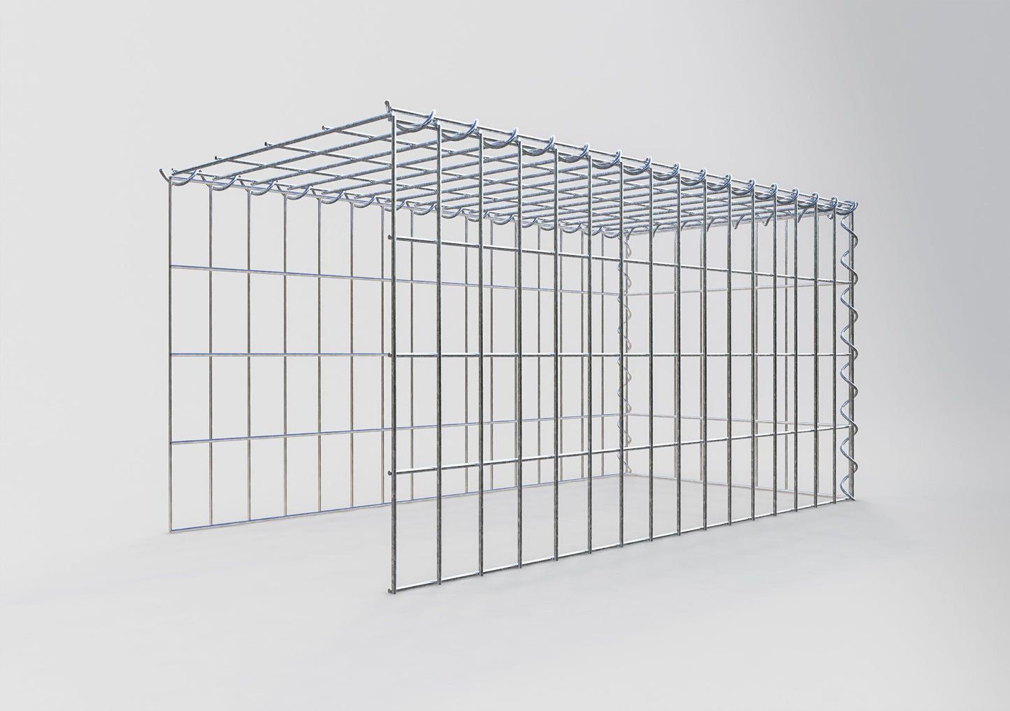 Gavión adicional tipo 4 80 cm x 40 cm x 40 cm (L x A x P), malla 5 cm x 10 cm, en espiral