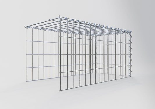 Opvokset gabion type 4 80 cm x 40 cm x 40 cm (L x H x D), maskestørrelse 5 cm x 10 cm, spiral