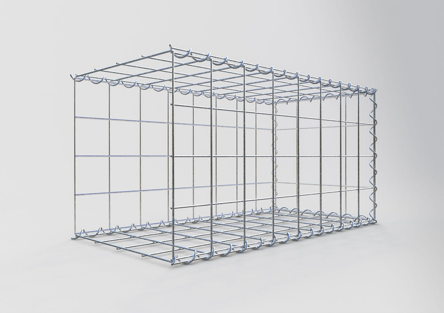 Gabbione aggiuntivo tipo 2 80 cm x 40 cm x 40 cm (L x H x P), dimensione maglia 10 cm x 10 cm, a spirale