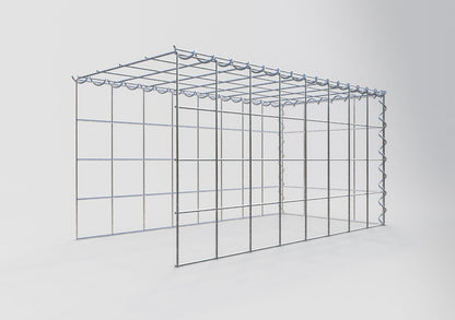 Grown-on gabion type 4 80 cm x 40 cm x 40 cm (L x H x D), mesh size 10 cm x 10 cm, spiral