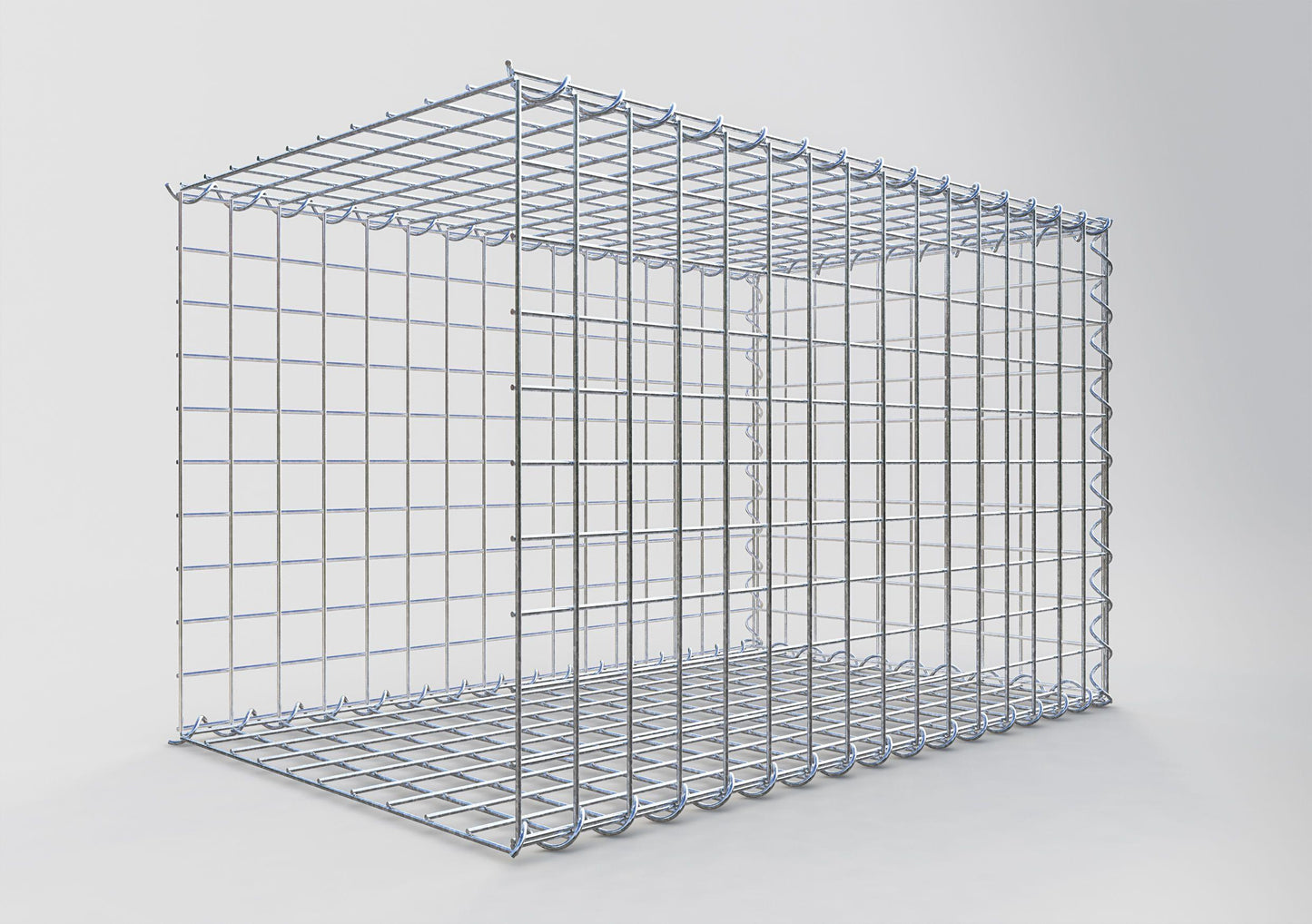 Gabião tipo 2 80 cm x 50 cm x 50 cm (C x A x P), malhagem 5 cm x 5 cm, espiral