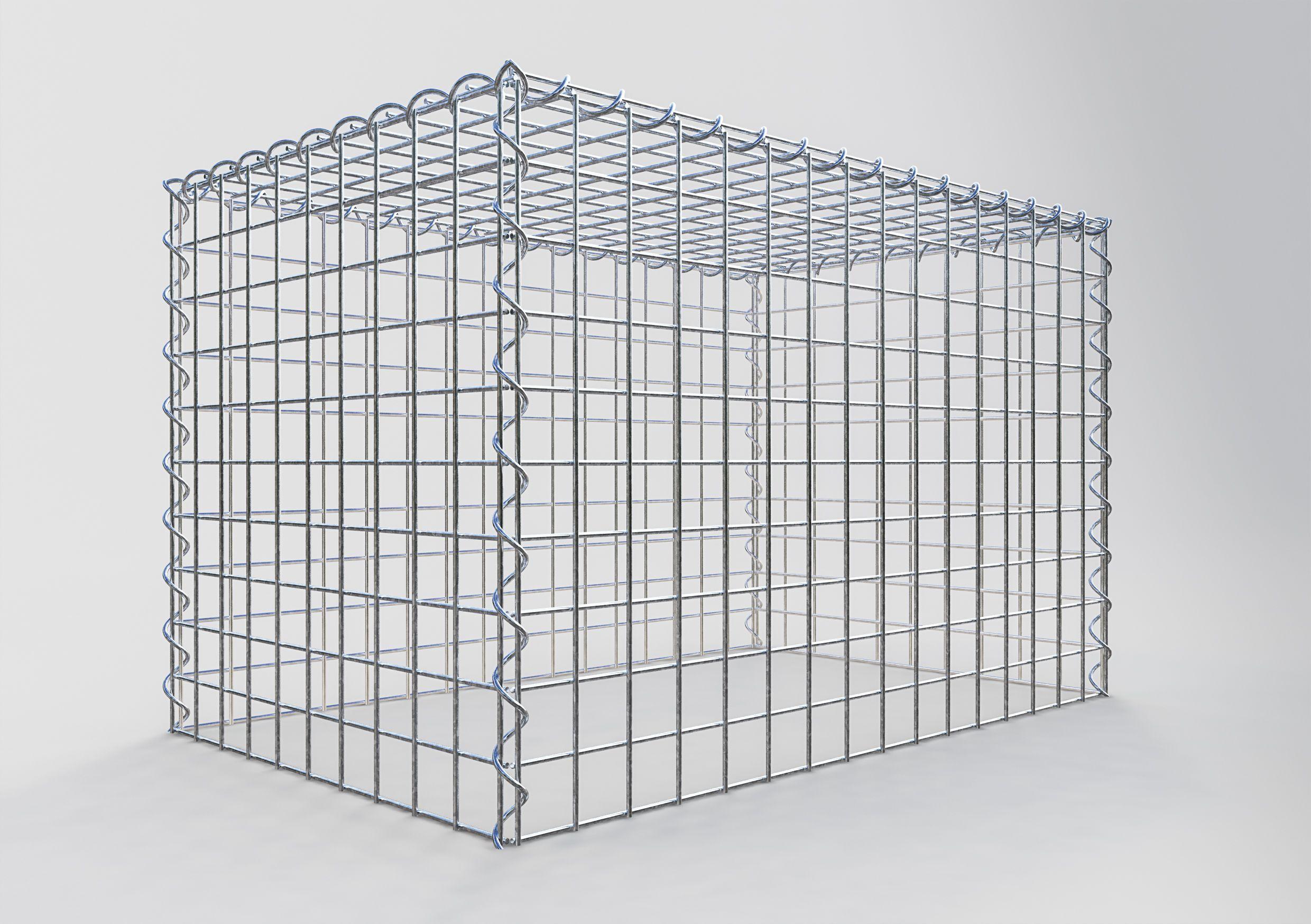 Grown-on gabion type 3 80 cm x 50 cm x 50 cm (L x H x D), mesh size 5 cm x 5 cm, spiral