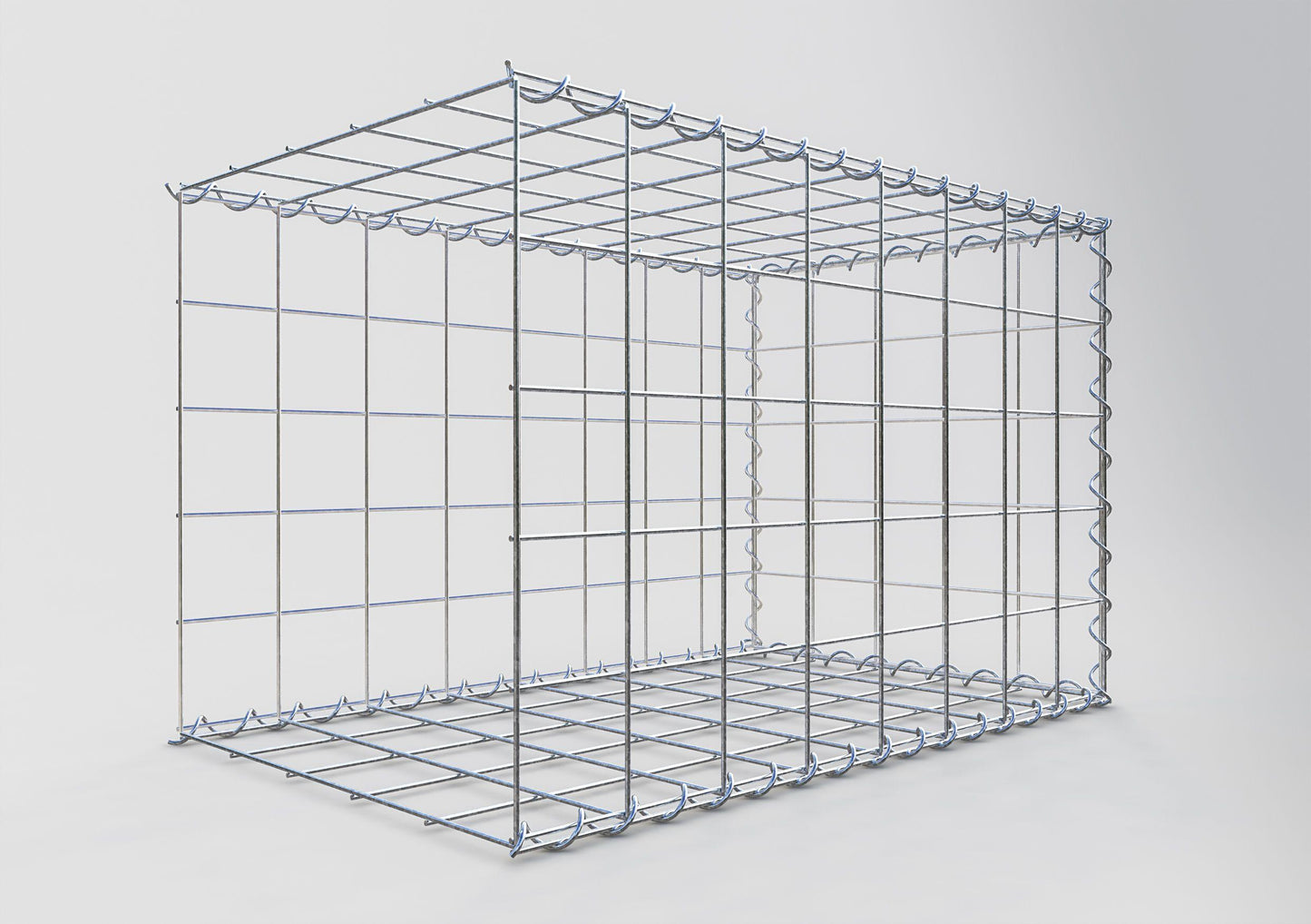 Gabion rapporté type 2 80 cm x 50 cm x 50 cm (L x H x P), mailles 10 cm x 10 cm, spirale