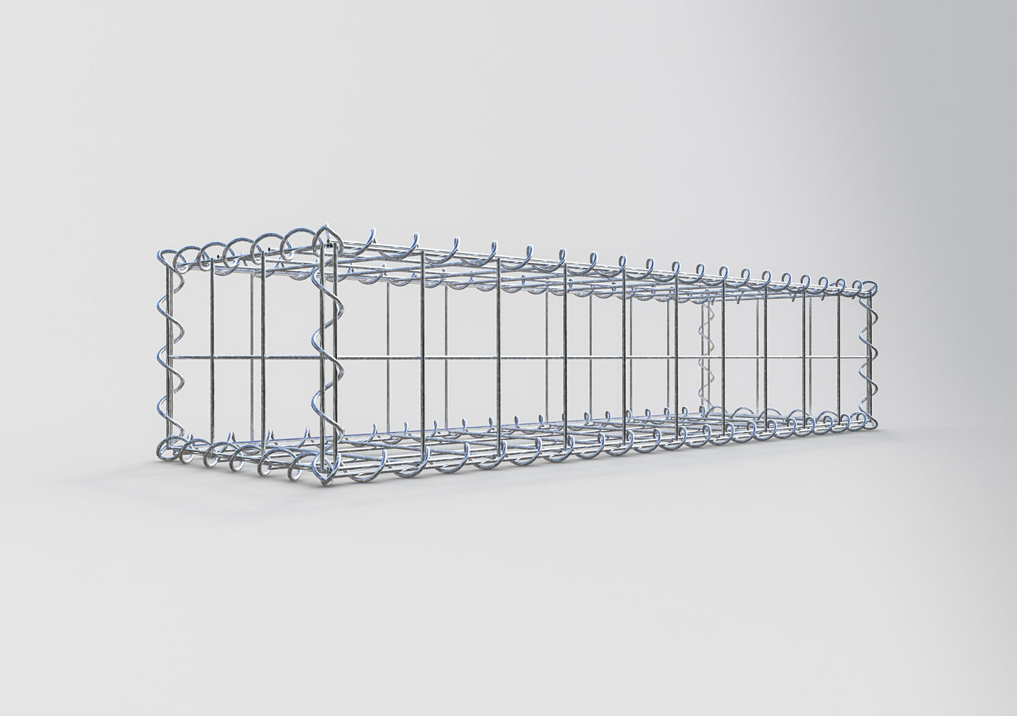 Gabion 100 cm x 20 cm x 30 cm (L x H x P), mailles 10 cm x 10 cm, spirale