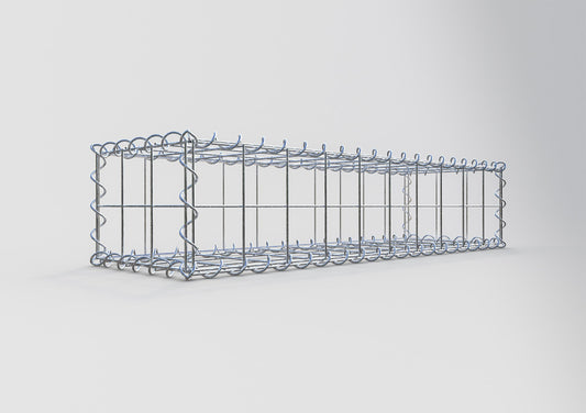 Schanskorf 100 cm x 20 cm x 30 cm (L x H x D), maaswijdte 10 cm x 10 cm, spiraalvormig