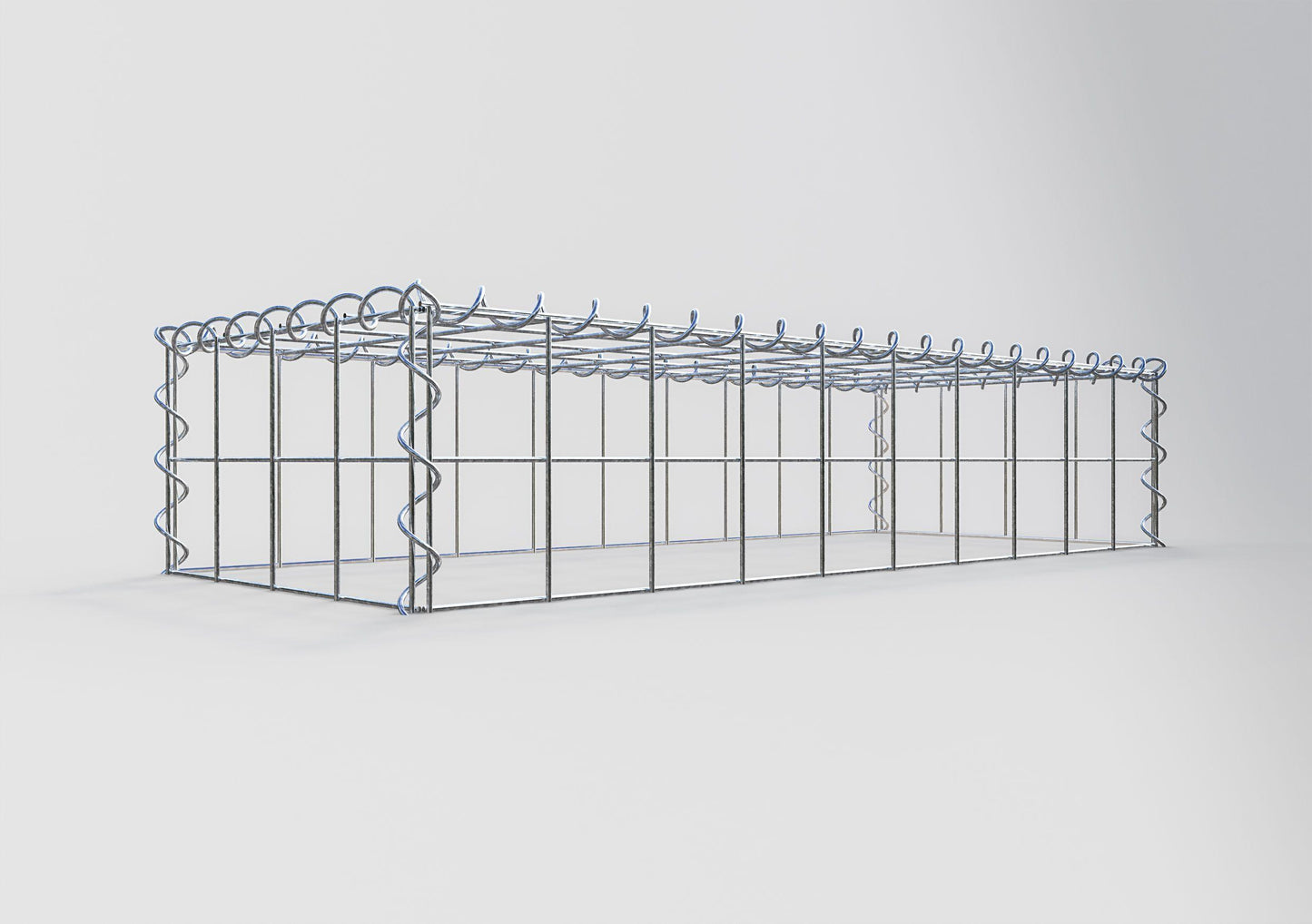 Extra gabion typ 3 100 cm x 20 cm x 40 cm (L x H x D), maskstorlek 10 cm x 10 cm, spiral