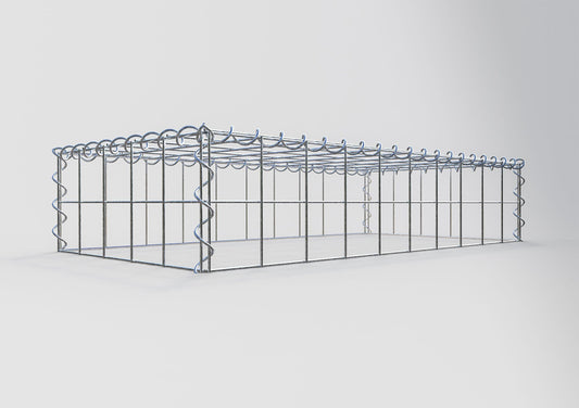 Extra gabion typ 3 100 cm x 20 cm x 50 cm (L x H x D), maskstorlek 10 cm x 10 cm, spiral