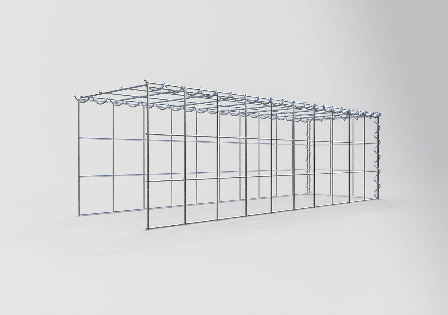 Gavión complementario tipo 4 100 cm x 30 cm x 30 cm (L x A x P), malla 10 cm x 10 cm, espiral