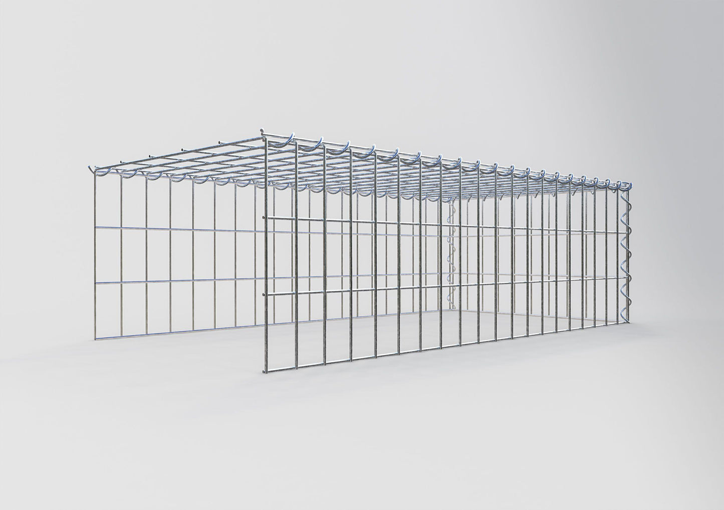 Grown-on gabion type 4 100 cm x 30 cm x 50 cm (L x H x D), mesh size 5 cm x 10 cm, spiral