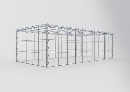 Grown-on gabion type 3 100 cm x 30 cm x 50 cm (L x H x D), mesh size 10 cm x 10 cm, spiral