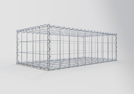 Gabion 100 cm x 30 cm x 50 cm (L x H x D), maskstorlek 10 cm x 10 cm, spiral