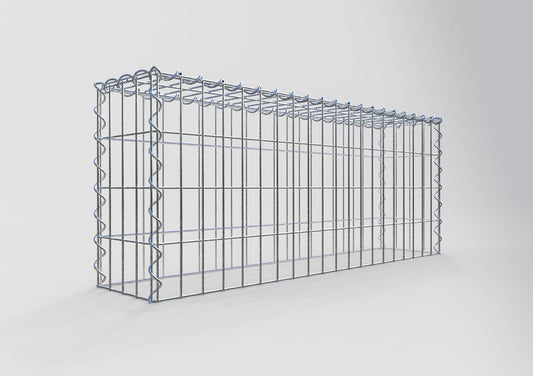 Grown-on gabion type 3 100 cm x 40 cm x 20 cm (L x H x D), mesh size 5 cm x 10 cm, spiral