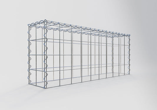 Extra gabion typ 3 100 cm x 40 cm x 20 cm (L x H x D), maskstorlek 10 cm x 10 cm, spiral