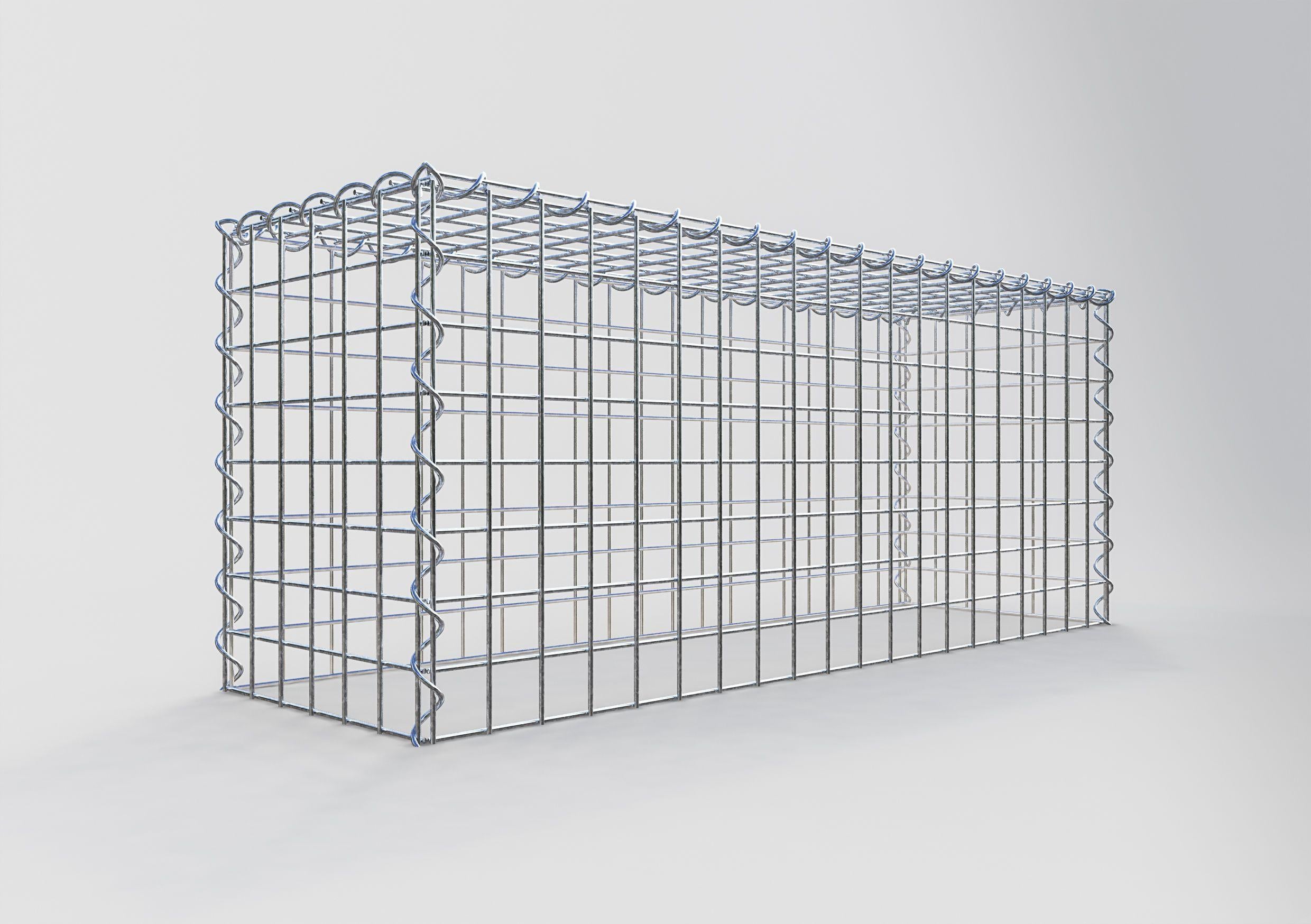 Grown-on gabion type 3 100 cm x 40 cm x 30 cm (L x H x D), mesh size 5 cm x 5 cm, spiral