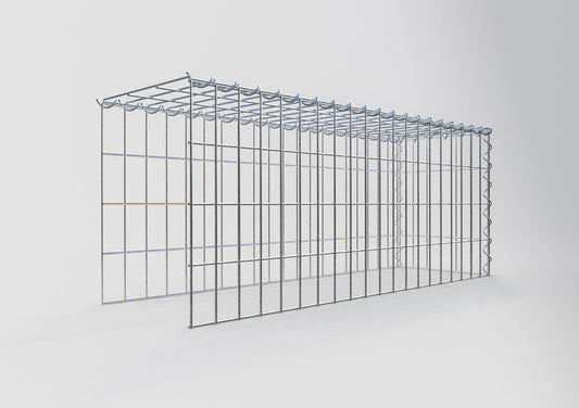 Påväxt gabion typ 4 100 cm x 40 cm x 30 cm (L x H x D), maskstorlek 5 cm x 10 cm, spiral