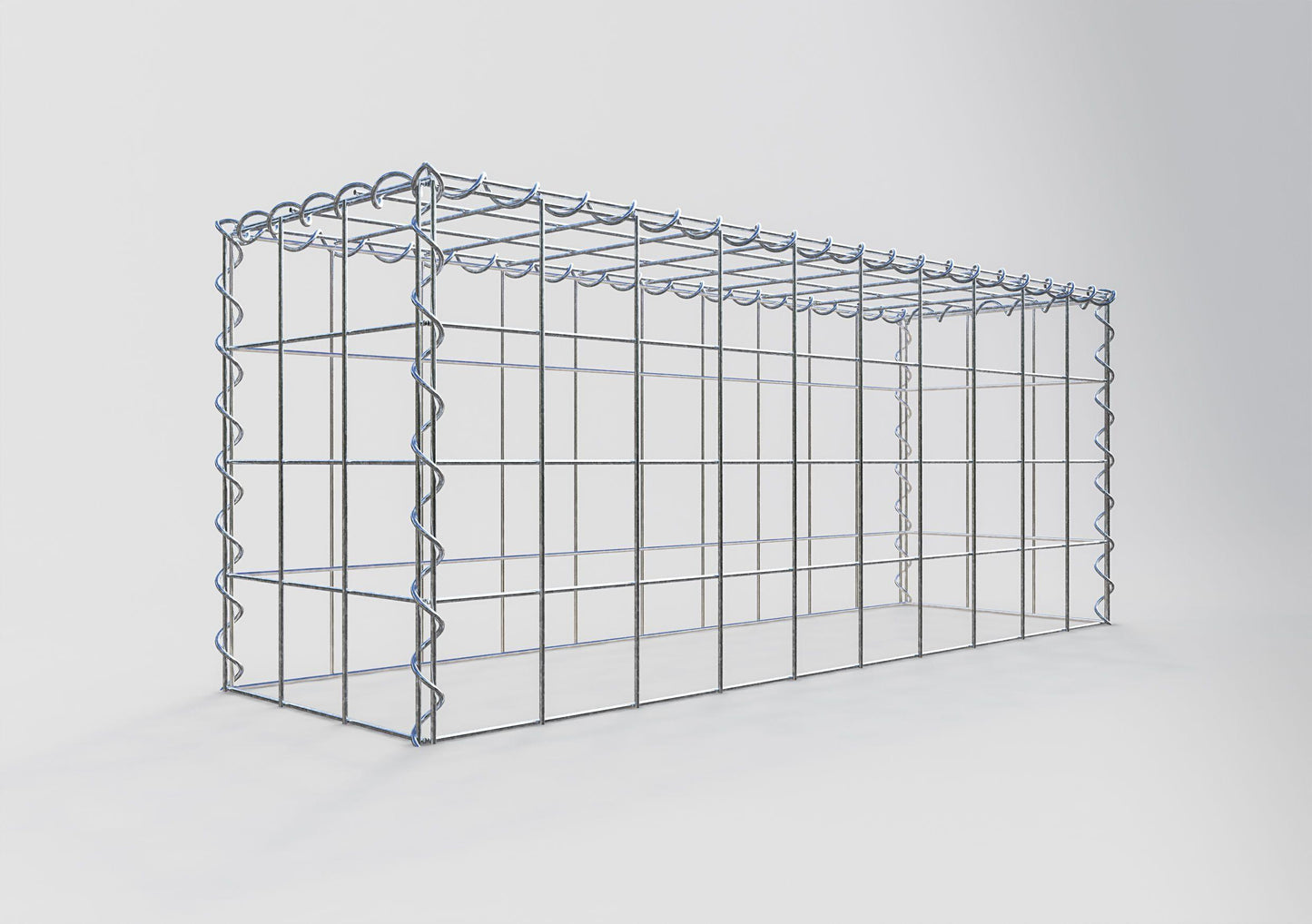 Extra gabion typ 3 100 cm x 40 cm x 30 cm (L x H x D), maskstorlek 10 cm x 10 cm, spiral