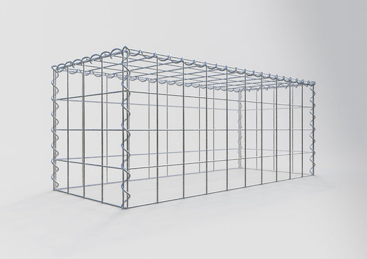 Grown-on gabion type 3 100 cm x 40 cm x 40 cm (L x H x D), mesh size 10 cm x 10 cm, spiral