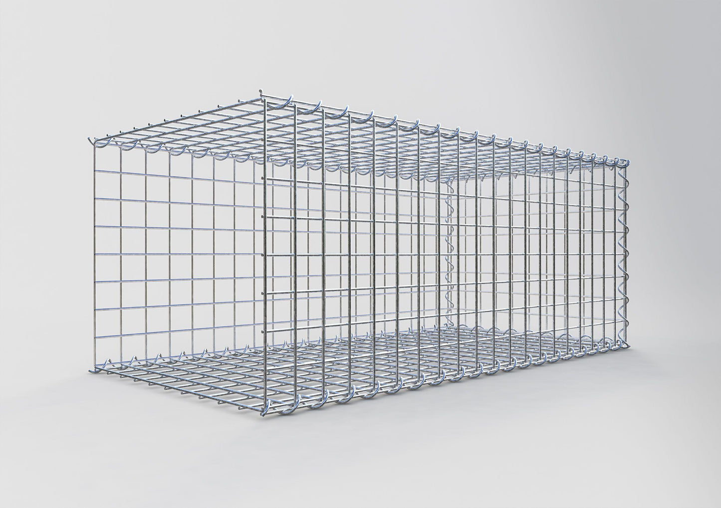 Grown-on gabion type 2 100 cm x 40 cm x 50 cm (L x H x D), mesh size 5 cm x 5 cm, spiral