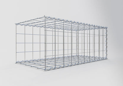 Opvokset gabion type 2 100 cm x 40 cm x 50 cm (L x H x D), maskestørrelse 10 cm x 10 cm, spiral
