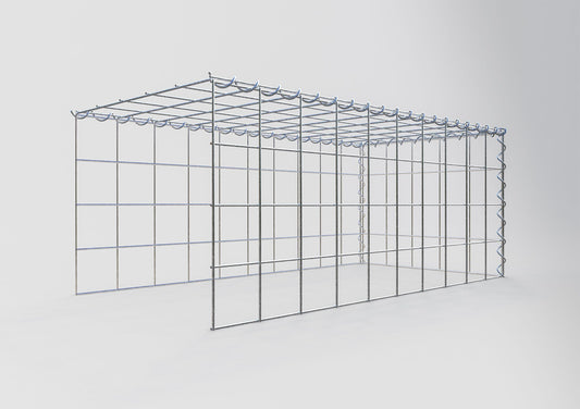 Add-on schanskorf type 4 100 cm x 40 cm x 50 cm (L x H x D), maaswijdte 10 cm x 10 cm, spiraal