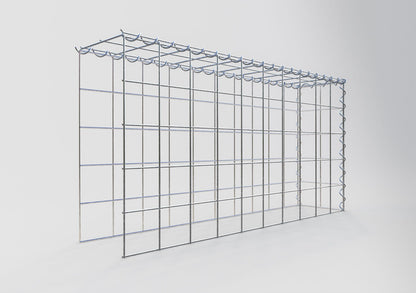 Gabion rapporté type 4 100 cm x 50 cm x 20 cm (L x H x P), mailles 10 cm x 10 cm, spirale