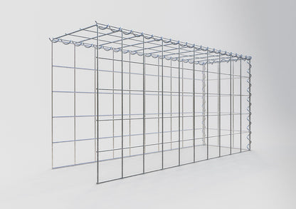 Grown-on gabion type 4 100 cm x 50 cm x 30 cm (L x H x D), mesh size 10 cm x 10 cm, spiral