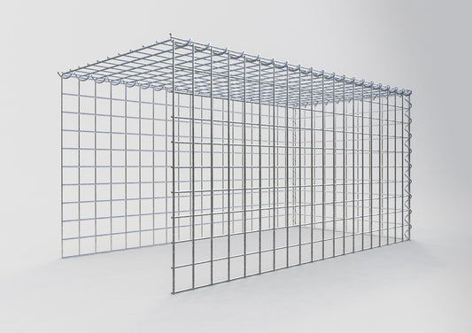 Gabion rapporté type 4 100 cm x 50 cm x 50 cm (L x H x P), mailles 5 cm x 5 cm, spirale