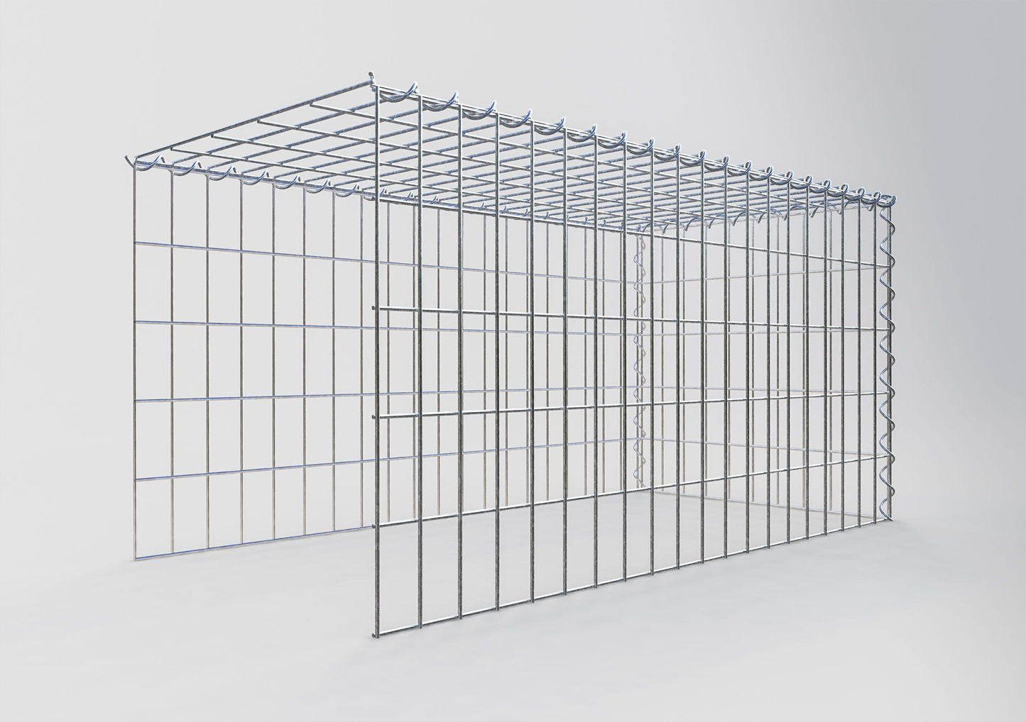 Gabion rapporté type 4 100 cm x 50 cm x 50 cm (L x H x P), mailles 5 cm x 10 cm, spirale