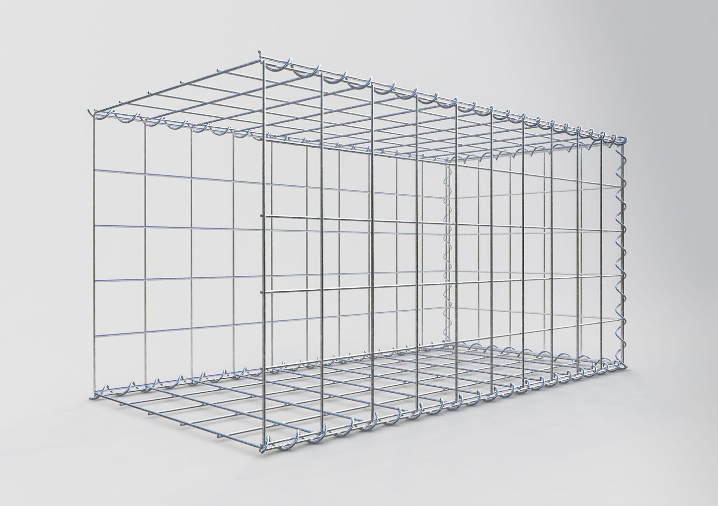 Extra gabion typ 2 100 cm x 50 cm x 50 cm (L x H x D), maskstorlek 10 cm x 10 cm, spiral