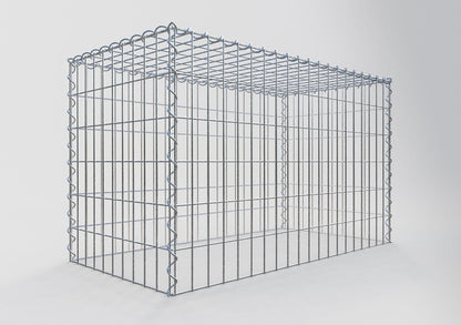 Gabião tipo 3 100 cm x 60 cm x 50 cm (C x A x P), malhagem 5 cm x 10 cm, espiral