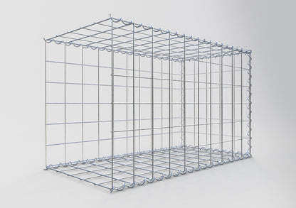 Gabion rapporté type 2 100 cm x 60 cm x 50 cm (L x H x P), mailles 10 cm x 10 cm, spirale