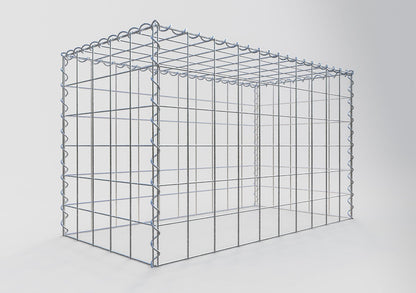 Gabion rapporté type 3 100 cm x 60 cm x 50 cm (L x H x P), mailles 10 cm x 10 cm, spirale