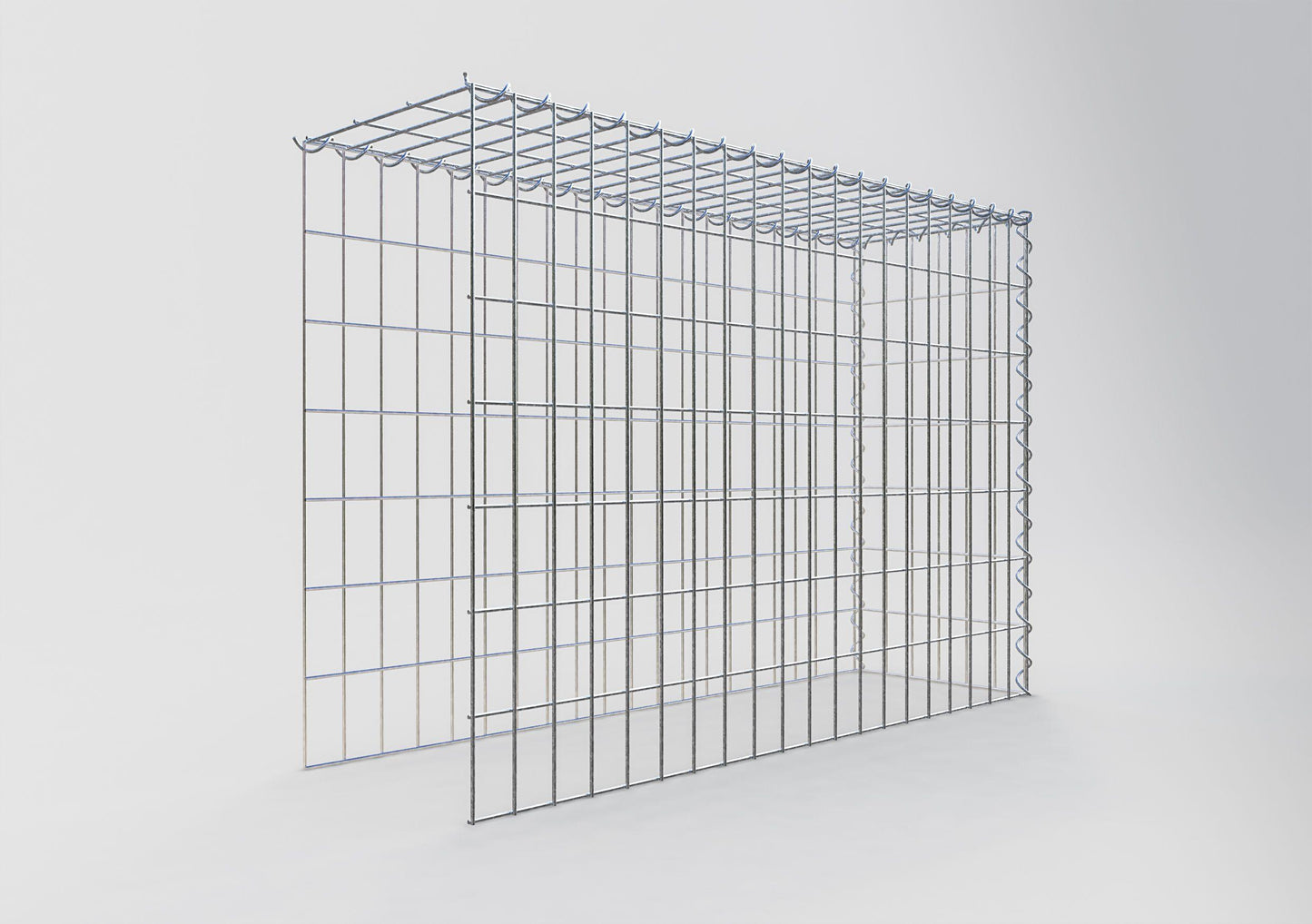 Gabion rapporté type 4 100 cm x 70 cm x 30 cm (L x H x P), mailles 5 cm x 10 cm, spirale