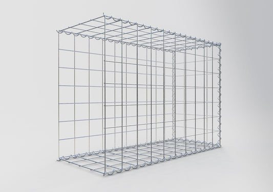 Gabião tipo 2 100 cm x 70 cm x 40 cm (C x A x P), malhagem 10 cm x 10 cm, espiral