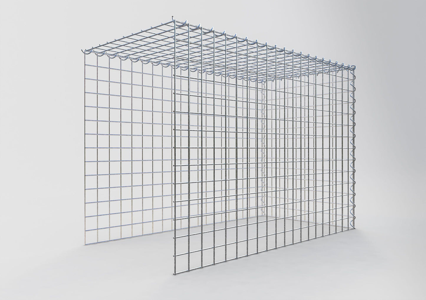 Grown-on gabion type 4 100 cm x 70 cm x 50 cm (L x H x D), mesh size 5 cm x 5 cm, spiral