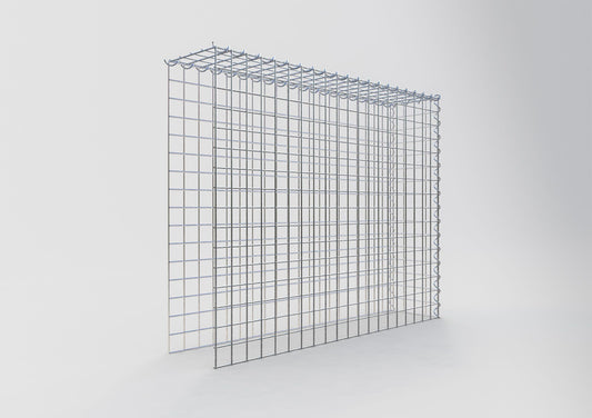 Gavión adulto tipo 4 100 cm x 80 cm x 20 cm (largo x alto x profundidad), tamaño de malla 5 cm x 5 cm, espiral