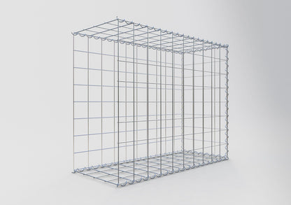 Opbouw schanskorf type 2 100 cm x 80 cm x 40 cm (L x H x D), maaswijdte 10 cm x 10 cm, spiraal