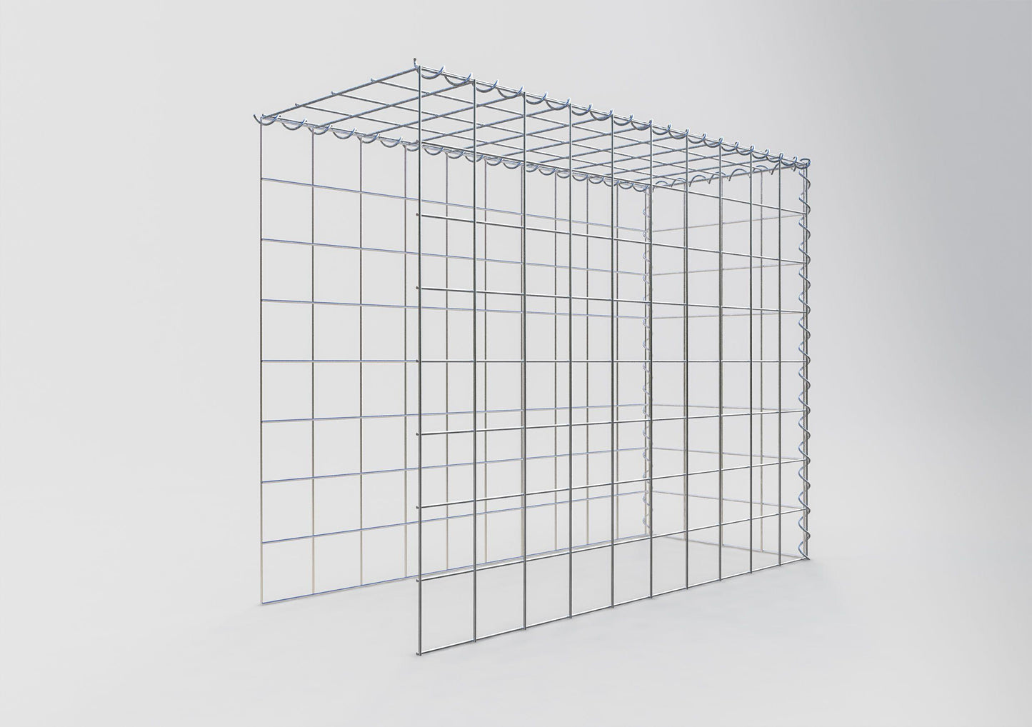 Anbaugabione Typ 4 100 cm x 80 cm x 40 cm (L x H x T), Maschenweite 10 cm x 10 cm, Spirale