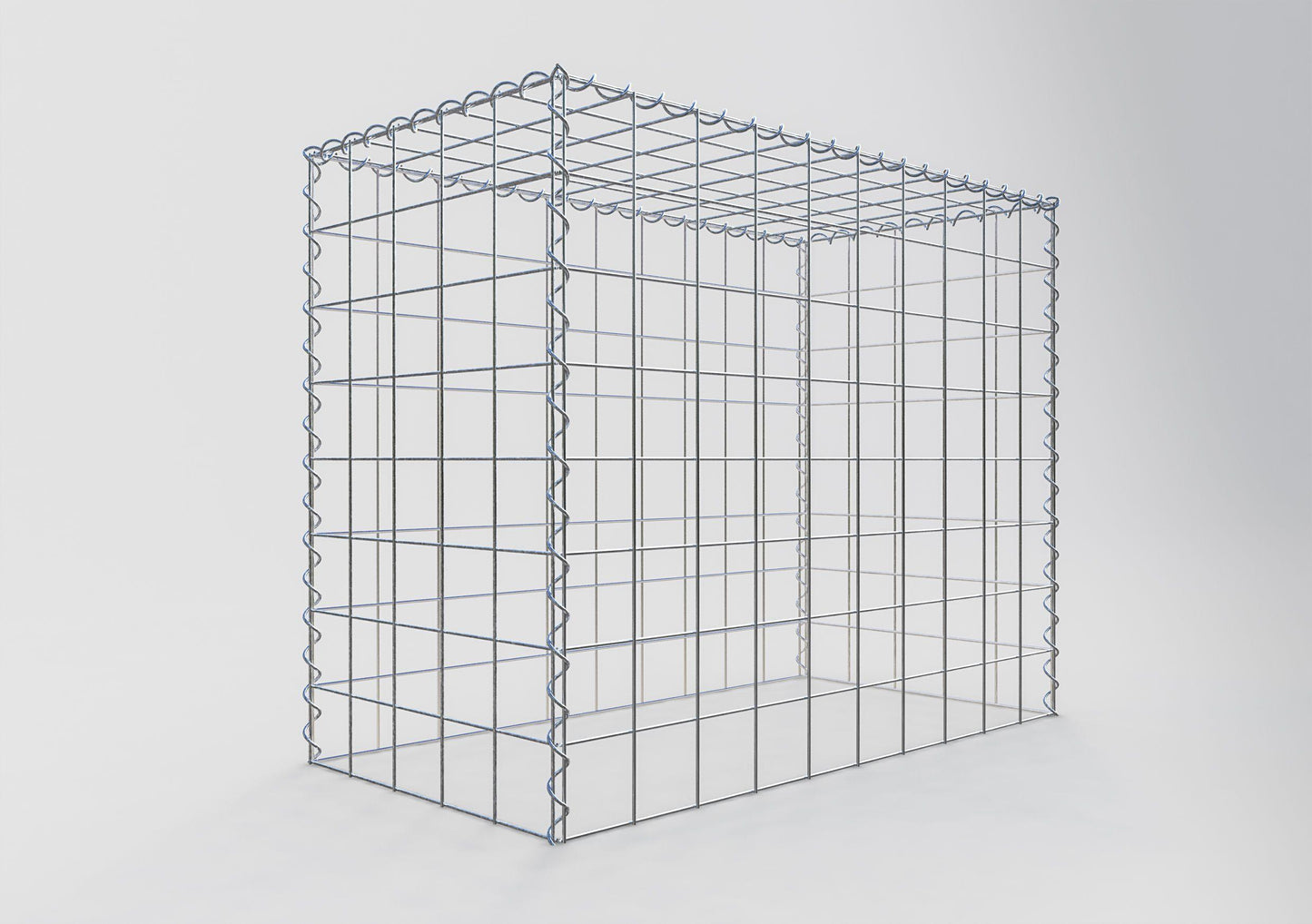 Gavión complementario tipo 3 100 cm x 80 cm x 50 cm (L x A x P), malla 10 cm x 10 cm, espiral