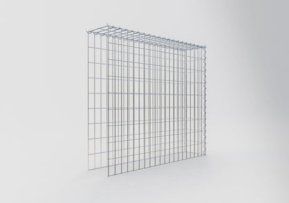 Gavión adulto tipo 4 100 cm x 90 cm x 20 cm (largo x alto x profundidad), tamaño de malla 5 cm x 10 cm, espiral